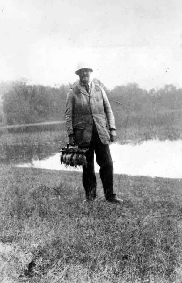 Hermann Fleitman with a brace of quail - Leon County, Florida