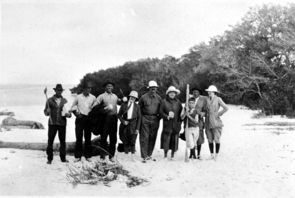 Group out for a cook-out - Useppa Island, Florida