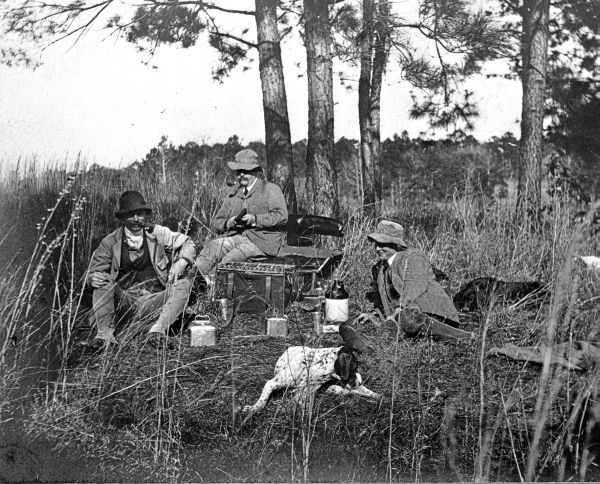 Taking a break during a quail hunt - Leon County, Florida