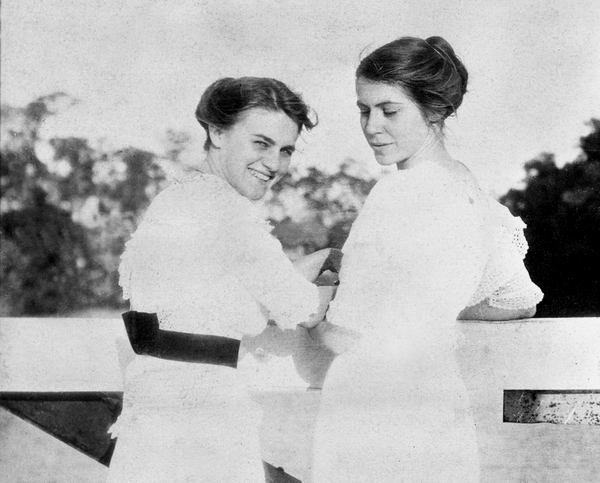 Louise Bonniwell and Flora English of Alva, Florida