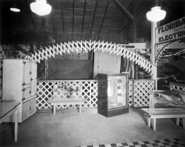 Florida Public Service Company ice box exhibit booth at the Volusia County Fair - DeLand, Florida