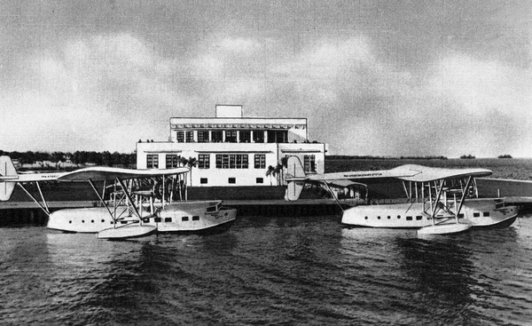 Forty passenger clipper ships at Pan American International Airport - Miami, Florida