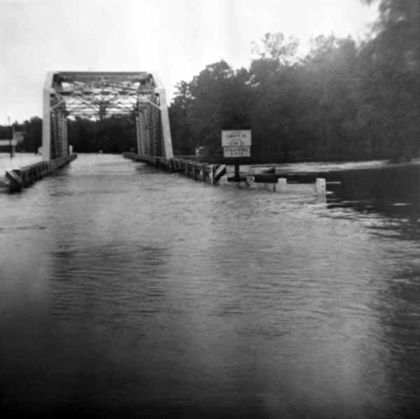 State Road 20 bridge over the Ochlockonee River during flood - Leon and Liberty Counties, Florida