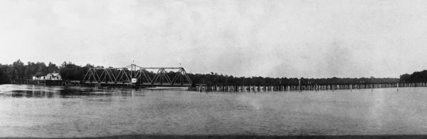 Swing bridge on the Saint Johns River - Jacksonville, Florida.