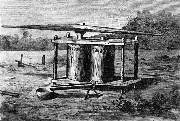 Sugar cane crusher used by Seminole Indians