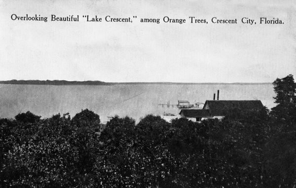 Overlooking beautiful Crescent Lake from among the orange trees - Crescent City, Florida