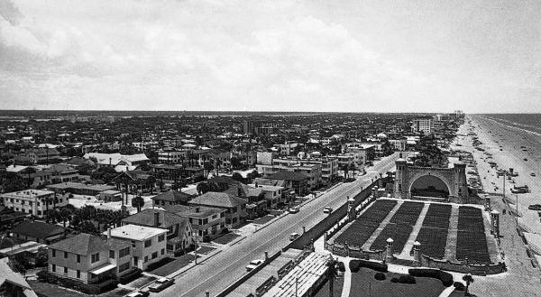 Aerial view of bandshell - Daytona Beach, Florida