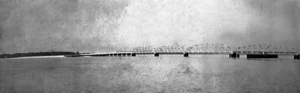 Panoramic view of the Old Hathaway Bridge on U.S. 98 over St. Andrews Bay