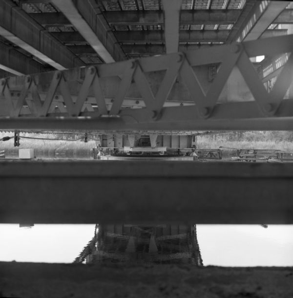 Underside of the Saint Mary's River Bridge, on U.S. 17 in Nassau County, Florida