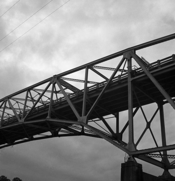 Underside view of Blountstown Bridge over the Apalachicola River - Blountstown, Florida