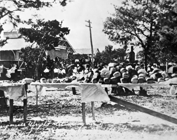Chief Drainage Engineer J.O. Wright addressing crowd during dedication of the Hillsboro Canal
