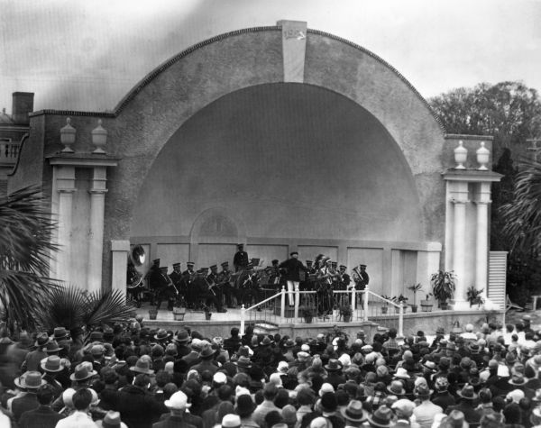 Pop Bushnell performing for a Sunday concert - De Land, Florida