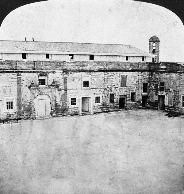 Barracks on fort wall - Castillo de San Marcos National Monument, Florida