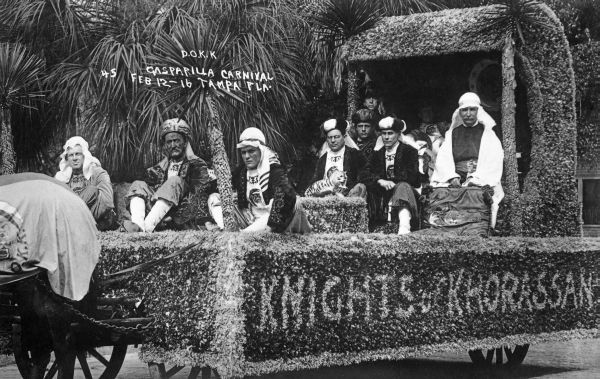 Gasparilla festival Knights of Khorassan float - Tampa, Florida.