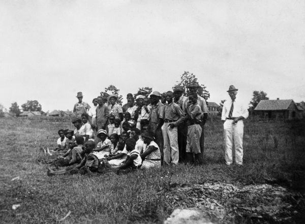 Farm workers at A.H. Campbell's annual dinner - Hardaway, Florida