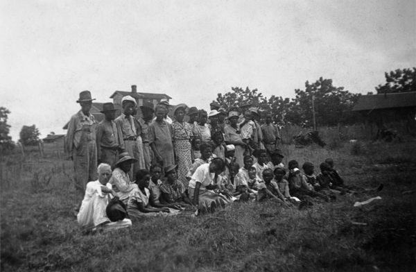 Farm workers at A.H. Campbell's annual dinner - Hardaway, Florida