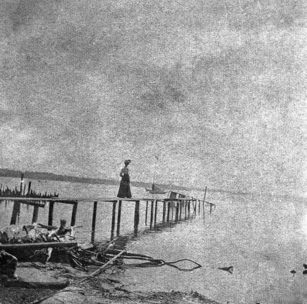 Woman on pier - Harp?, Florida