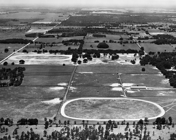 Aerial view of Marion County horse farm