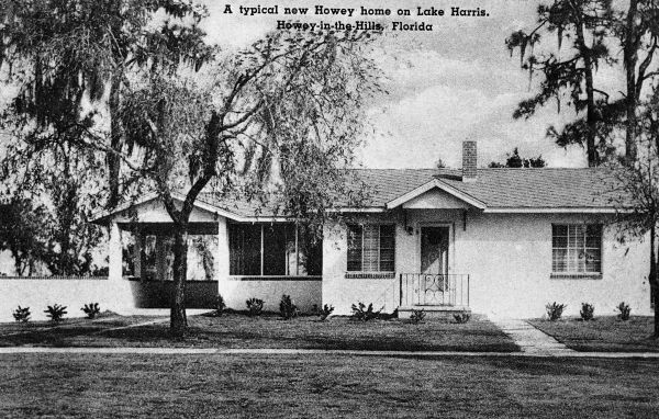 Typical new Howey home on Lake Harris - Howey-in-the-Hills, Florida.
