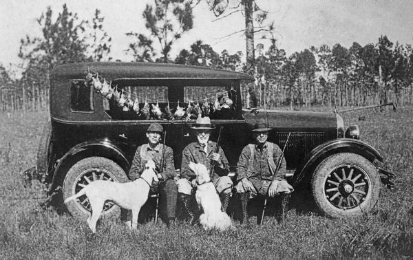 Jacksonville men after a successful quail hunt
