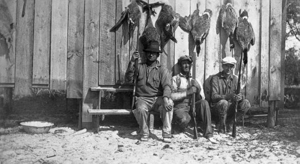 Wakulla County men after a successful goose hunt at Fiddlers Point