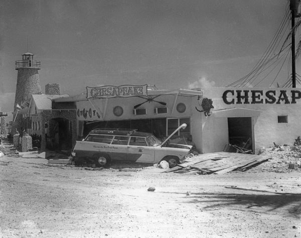 Damage around the Chesapeake Restaurant - Miami, Florida
