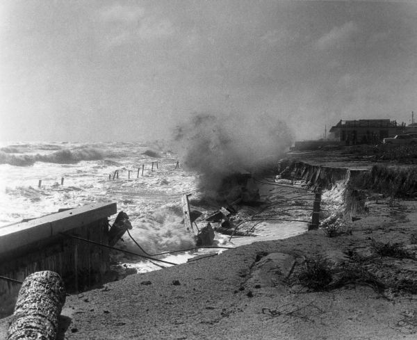 Storm damage at Jacksonville Beach.