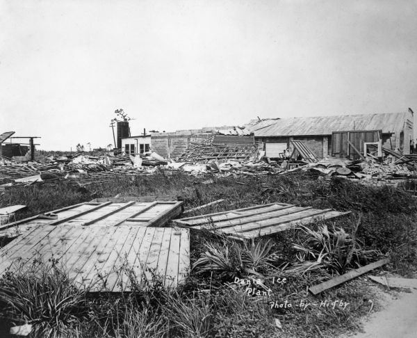 Dania ice plant after hurricane of 1926