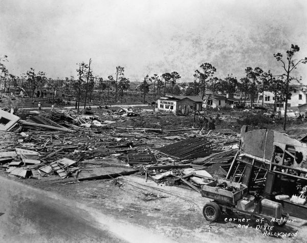 Corner of Arthur and Dixie in Hollywood after Hurricane of 1926