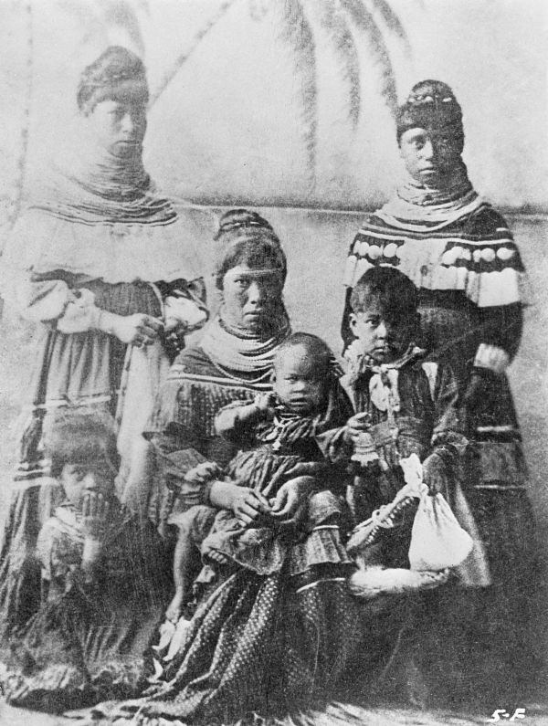 Seminole Indian women and children at Smallwood's store - Chokoloskee, Florida