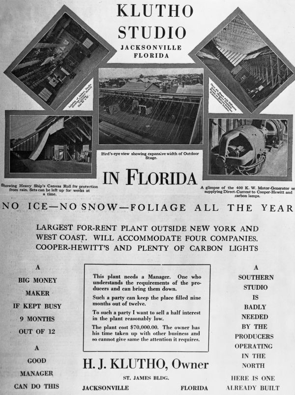 H.J. Klutho studio advertisement