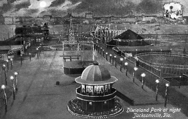 Dixieland Park at night - Jacksonville, Florida