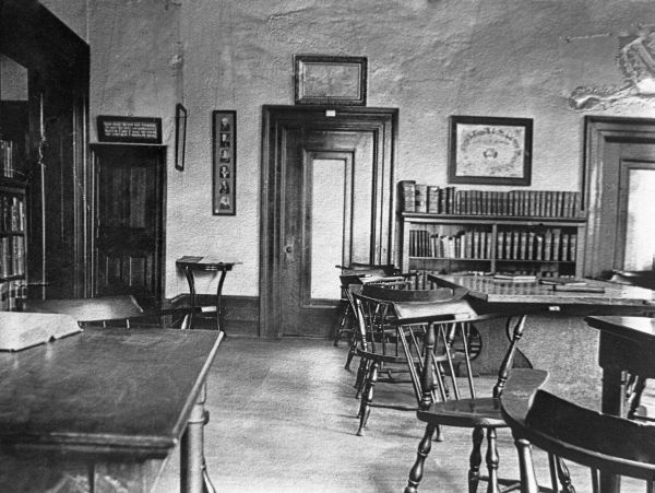 Interior view of a reading room