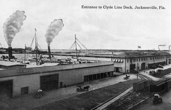 Entrance to Clyde Line dock - Jacksonville, Florida.