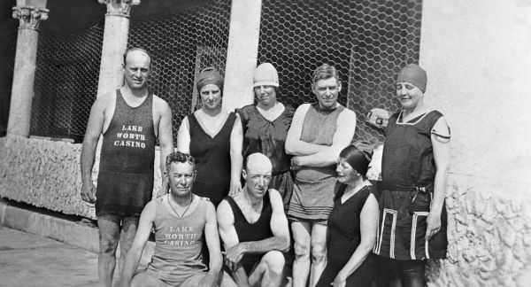 Bathers at Lake Worth Casino and Baths - Lake Worth, Florida.