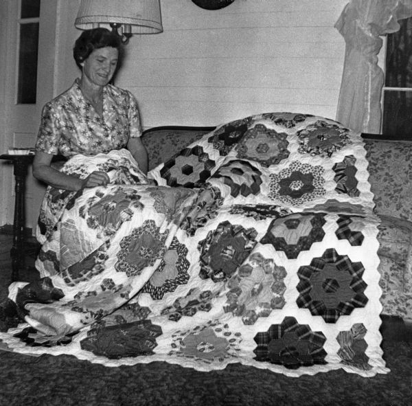 Mrs. W.B. Edwards quilting