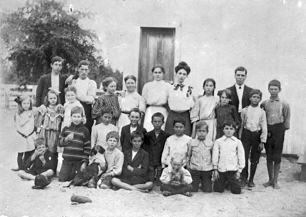 School children posing for photograph - Manatee, Florida