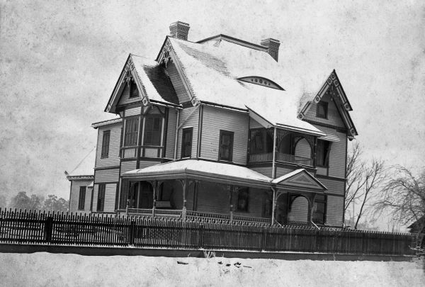 Snow on a house in 1895 - Marianna, Florida.