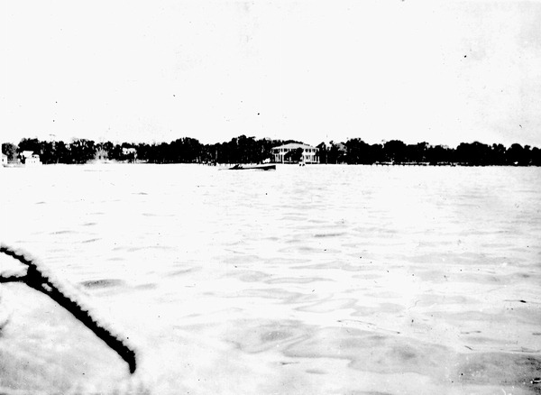 View of the coast from the water