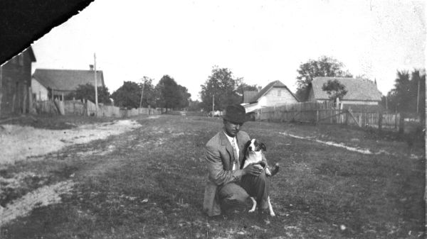 J.F. Watson with his dog - Monticello, Florida