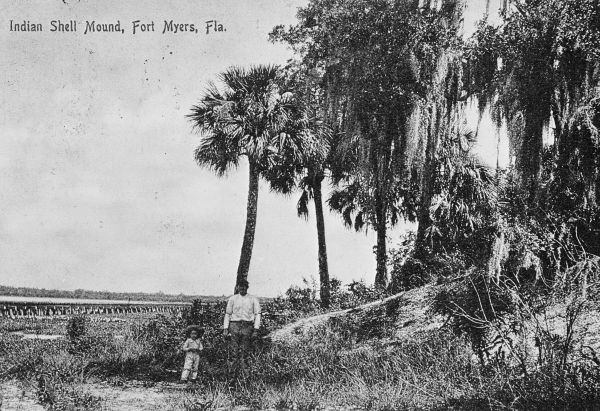 Indian shell mound at Fort Myers, Florida.