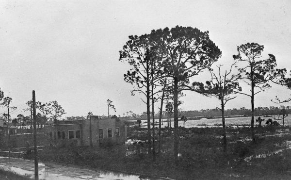 Flooding after the 1926 hurricane - Nokomis, florida.