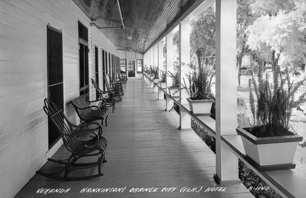 Hankinson's Hotel veranda - Orange City, Florida