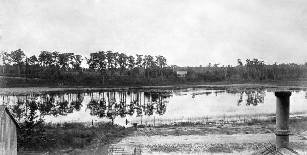 Olive Martin home across Spring Lake