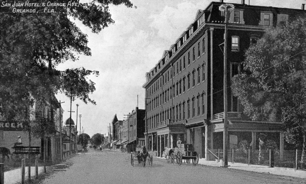 Orange Avenue and the San Juan Hotel - Orlando.