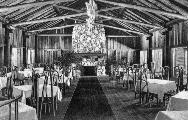 Main lodge dining room at Moon Lake Dude Ranch : Pasco County, Florida