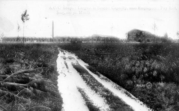 View of the Atlantic Coast Line shops