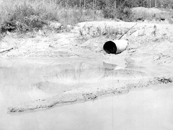 View of drain pipe - Chipola River, Florida