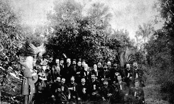 The Pomological Society posing in H.S. William's grove - Rockledge, Florida.
