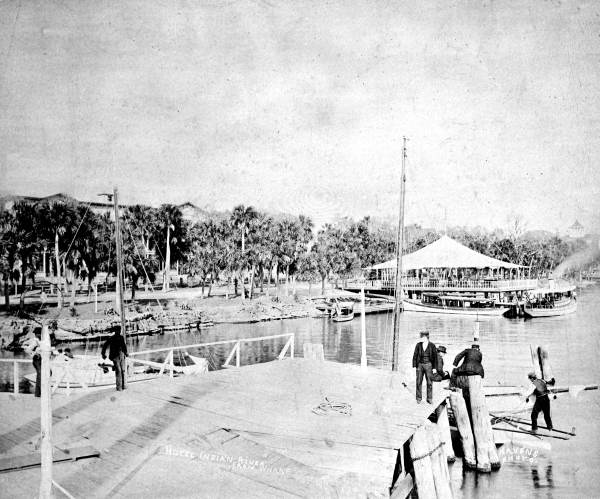 View of the pier at the Indian River Hotel - Rockledge, Florida.